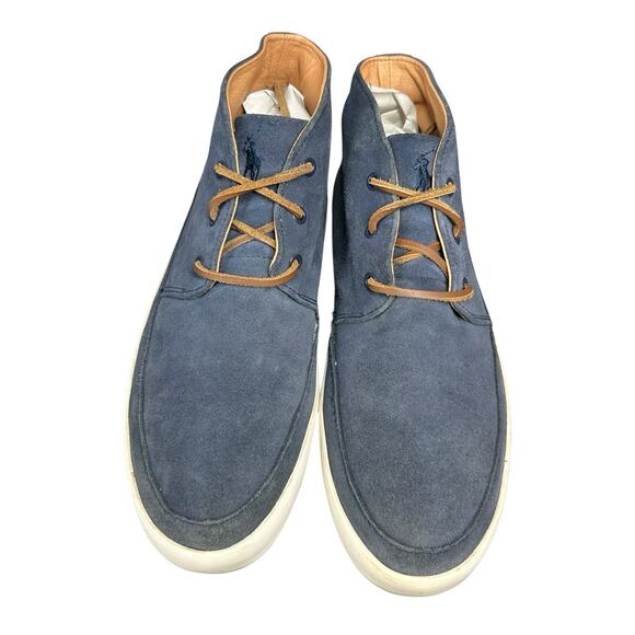 Polo Ralph Lauren Chukka Boots Navy Blue Mens Sz 9.5 D Edwin Preppy main image 4